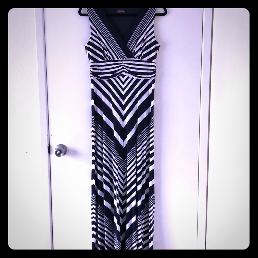 Navy & White Maxi
